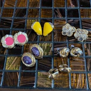Set of 6 clip earrings-various styles